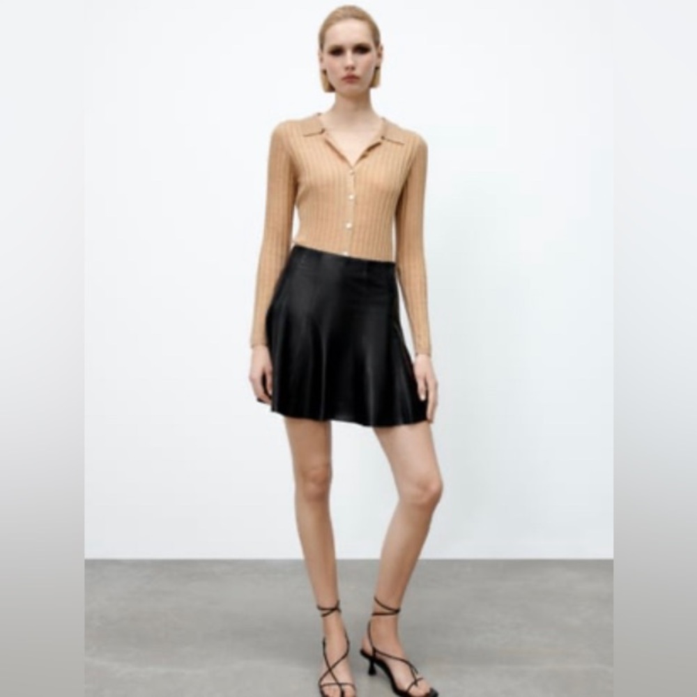 Zara faux leather skirt